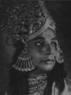 Shambhu Maharaj as Krishna, Natwar.  Photo from Mohan Khokar's article in the November 7, 1971 Illustrated Weekly of India